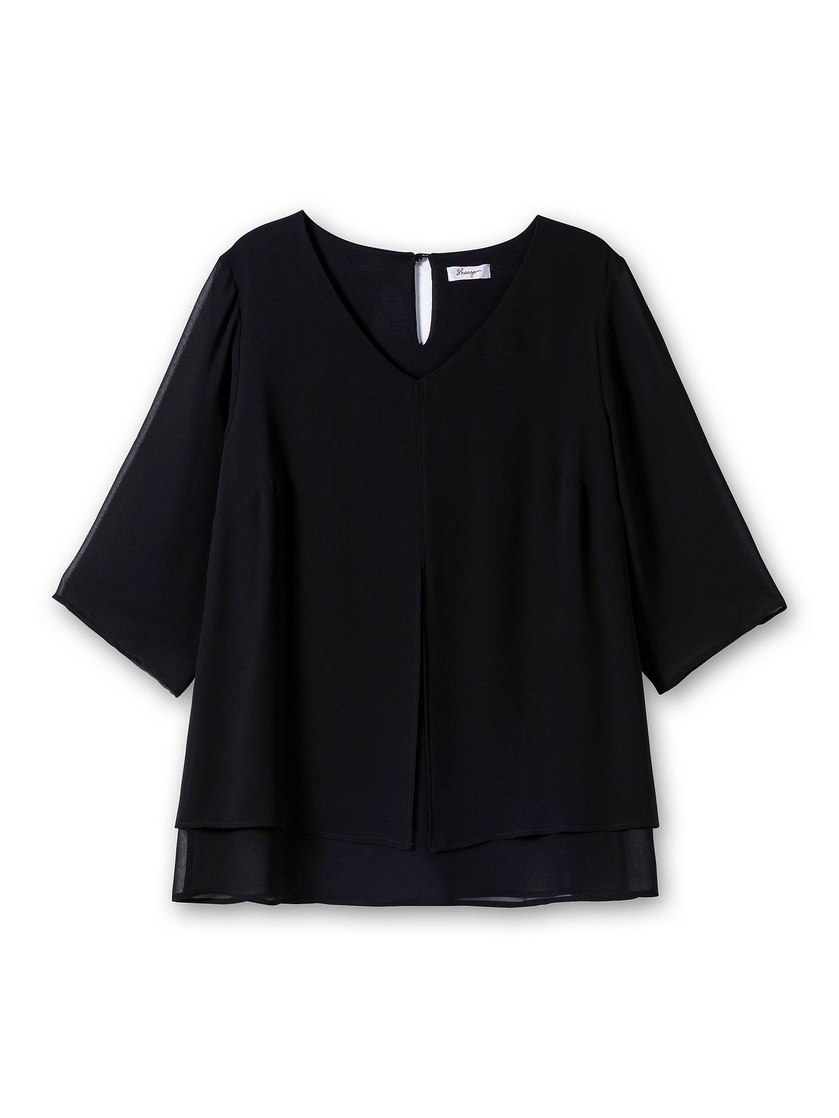 Sheego Chiffontunika Große Größen in Layering-Optik, mit 3/4-Ärmeln