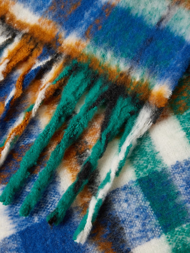 Schal mit Tartan-Karo Modell 'AOLLY' in bleu