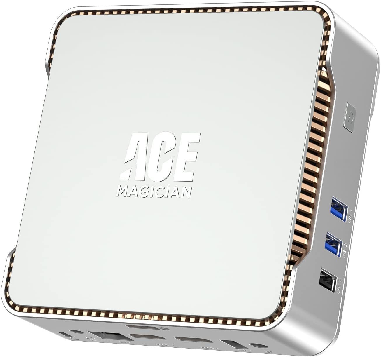 ACEMAGICIAN Mini-PC (Intel Celeron N5105, UHD Graphics 450MHz-800MHz, 12 GB RAM, 256 GB SSD, 4K HD Dual HDMI, Dual Band WiFi 2,4G/5G, BT 4.2, Gigabit Ethernet)
