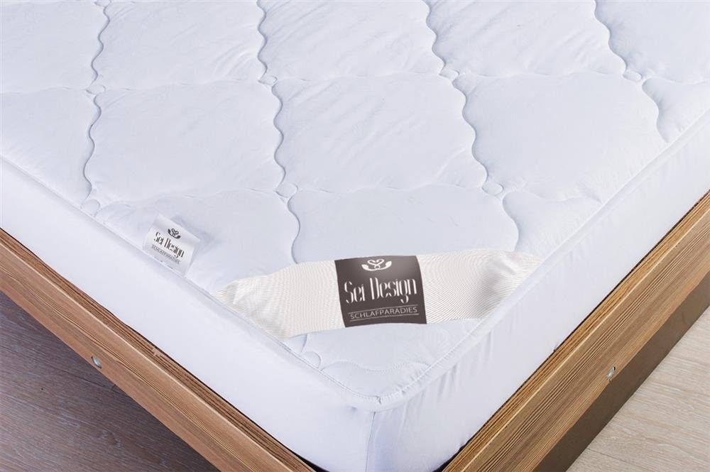 Topper Luxus Elite, SEI Design, Kunstfaser, (Matratzentopper 90x200), Topper gesteppt wie Spannbettlacken