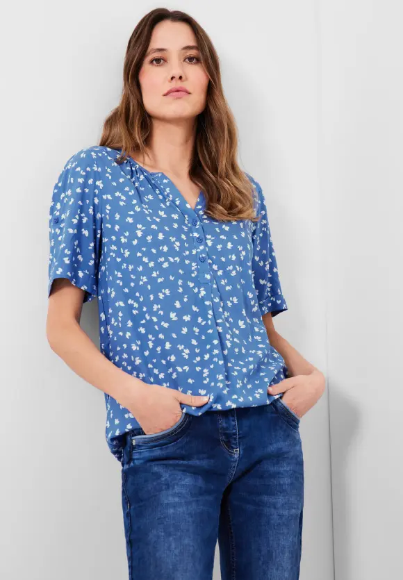 CECIL Bluse mit kurzer Knopfleiste
