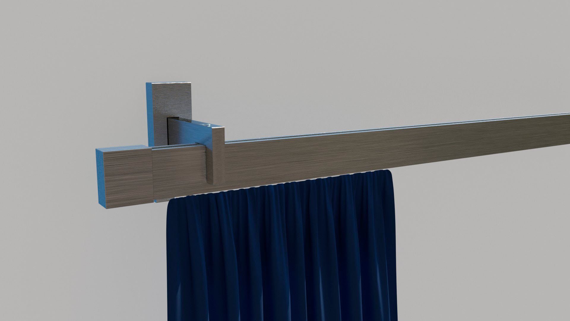 Innenlaufschiene Trend-Line, indeko, Ø 35 mm, 1-läufig, verschraubt, Aluminium, Wunschmaßlänge