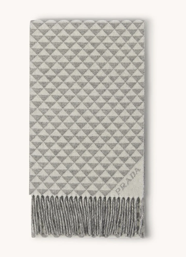 Prada  Sjaal in kasjmierblend met grafische print 190 x 30 cm