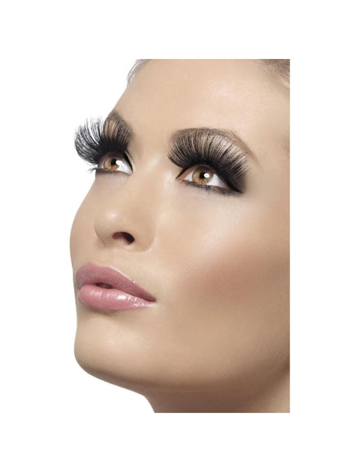 COFI 1453 Lange Wimpern im 60er-Stil – Schwarze Kunstwimpern Fake Lashes in Schwarz günstig kaufen onesize