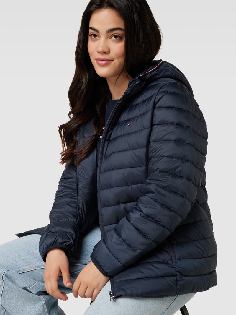 PLUS SIZE Steppjacke mit Kapuze in marineblau