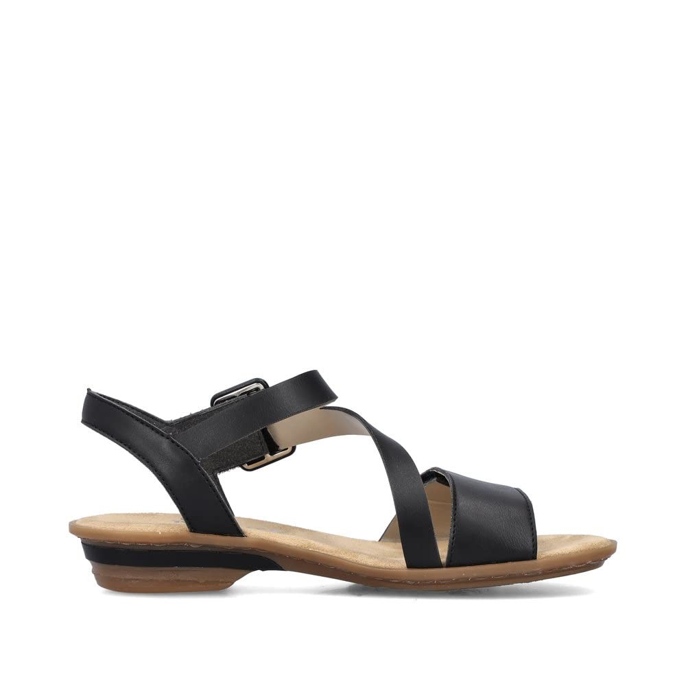 RIEKER Klassische Sandalen schwarz