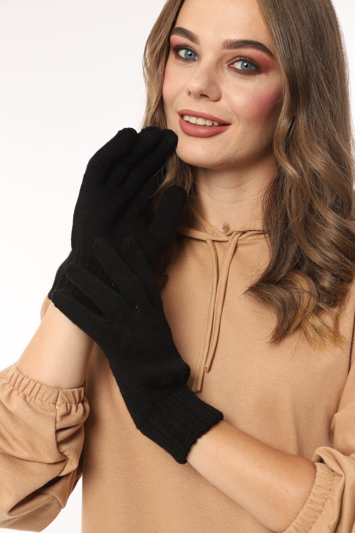 herémood Strickhandschuhe Handschuhe Winterhandschuhe Rippstrick Strickhandschuhe Damen Herren