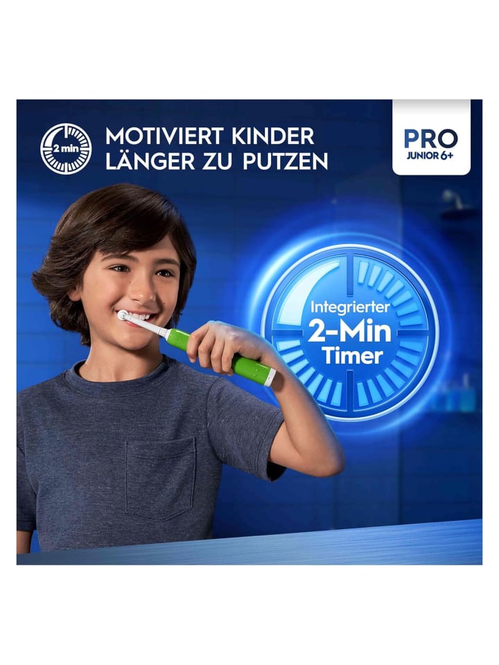 Oral-B Zahnbürste Pro Junior Green in Grün günstig kaufen onesize