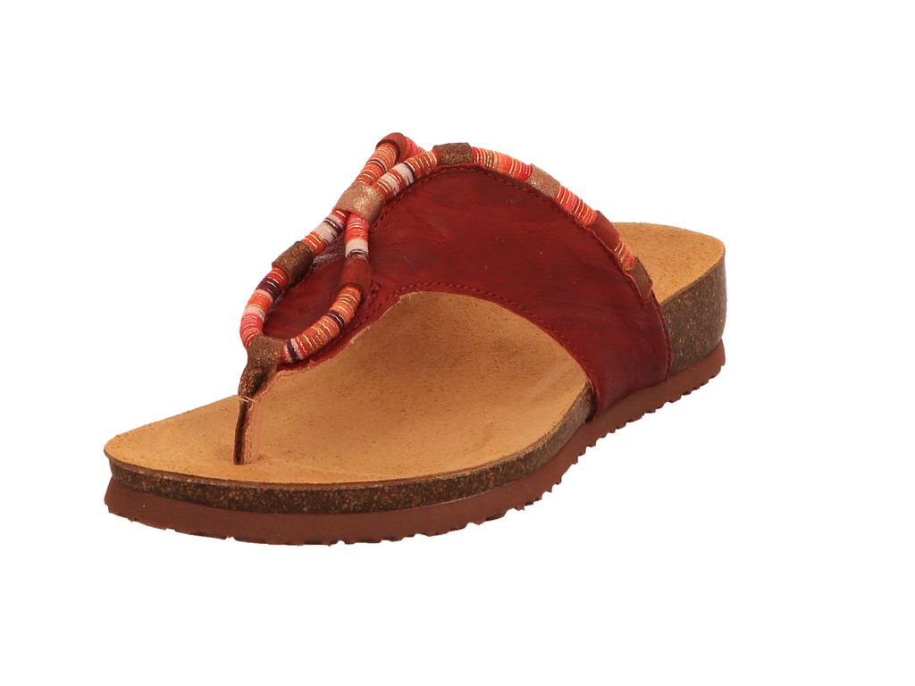 THINK Klassische Sandalen bunt D.Pantoletten Damen CHERRY/KOMBI
