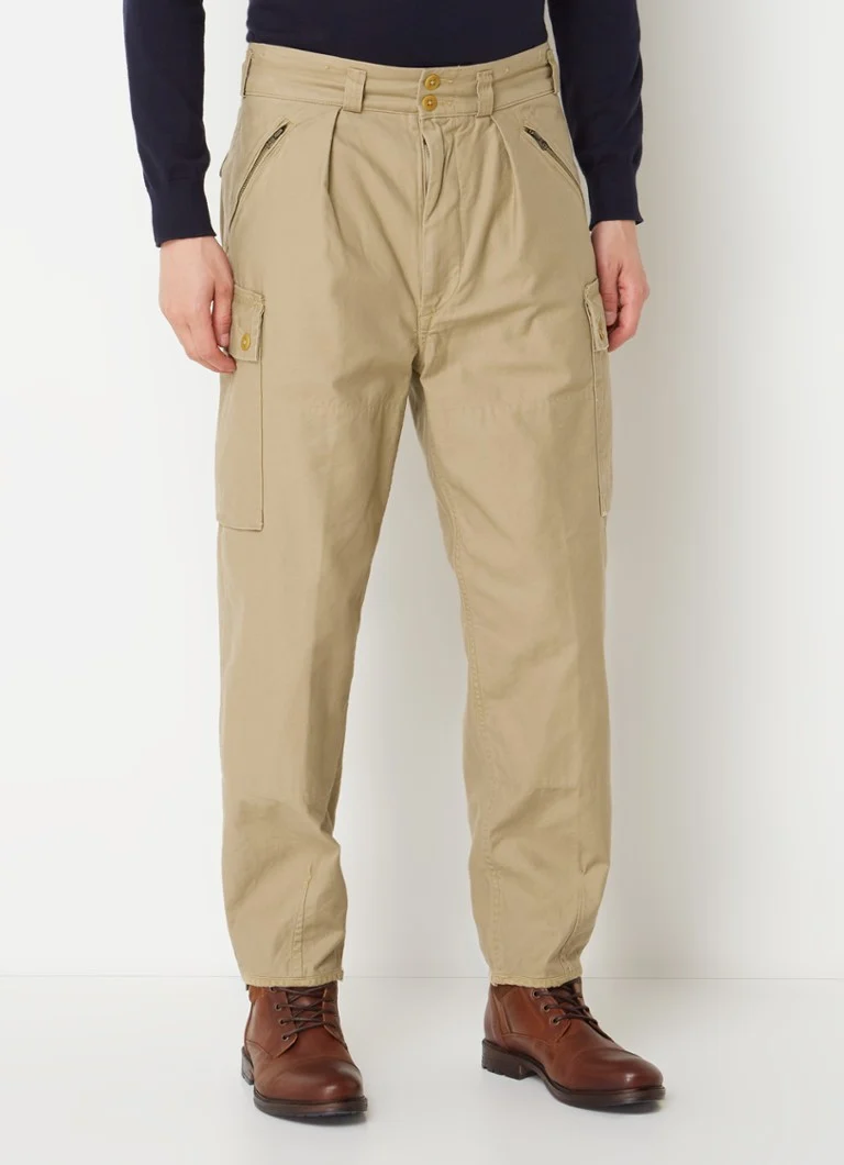 Pantaloni cargo conici Ralph Lauren cu detalii plisate