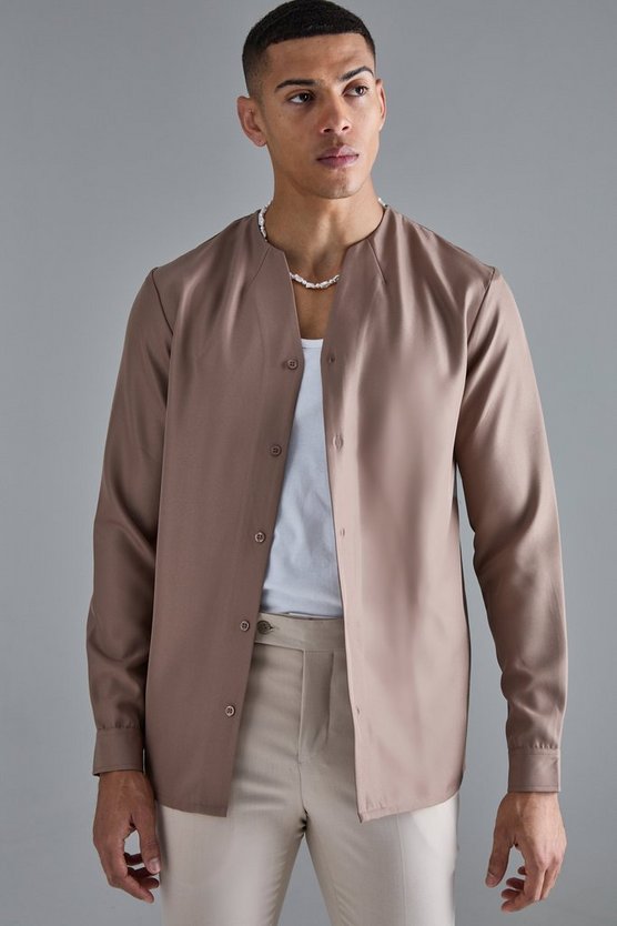 Langärmliges Twill Hemd