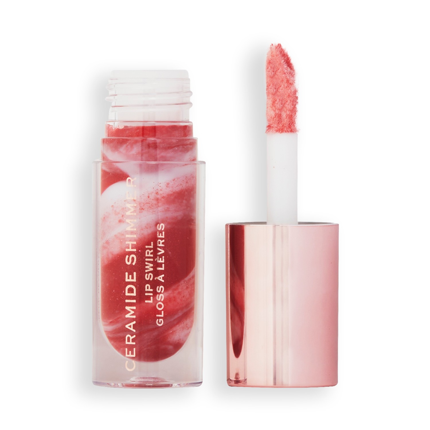 Revolution Festive Allure Ceramide Shimmer Lip Swirl Glitz Nude