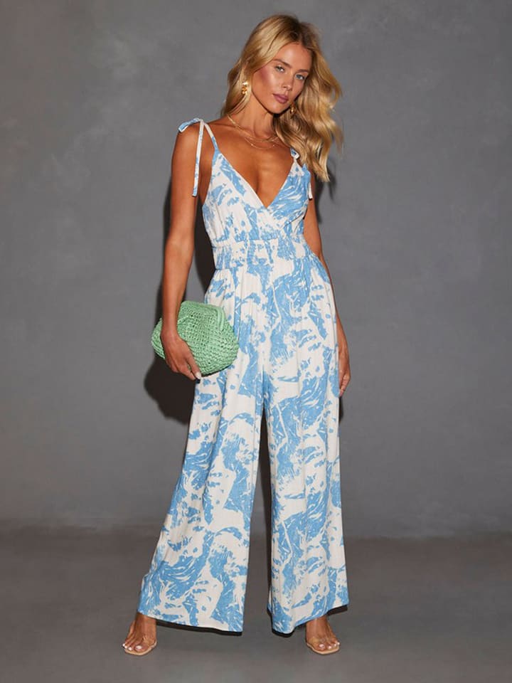 LA Angels Jumpsuit in Hellblau/ Creme günstig kaufen