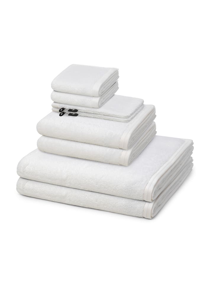 Vossen 2 X Wasch- 2 X Gäste- 2 X Dusch- 2 X Handtuch im Set Vegan Life in Weiß günstig kaufen 8