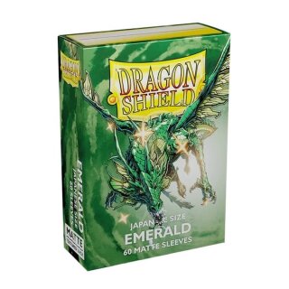 Dragon Shield Japanese Size Brushed Art Sleeves - Emerald  (60)