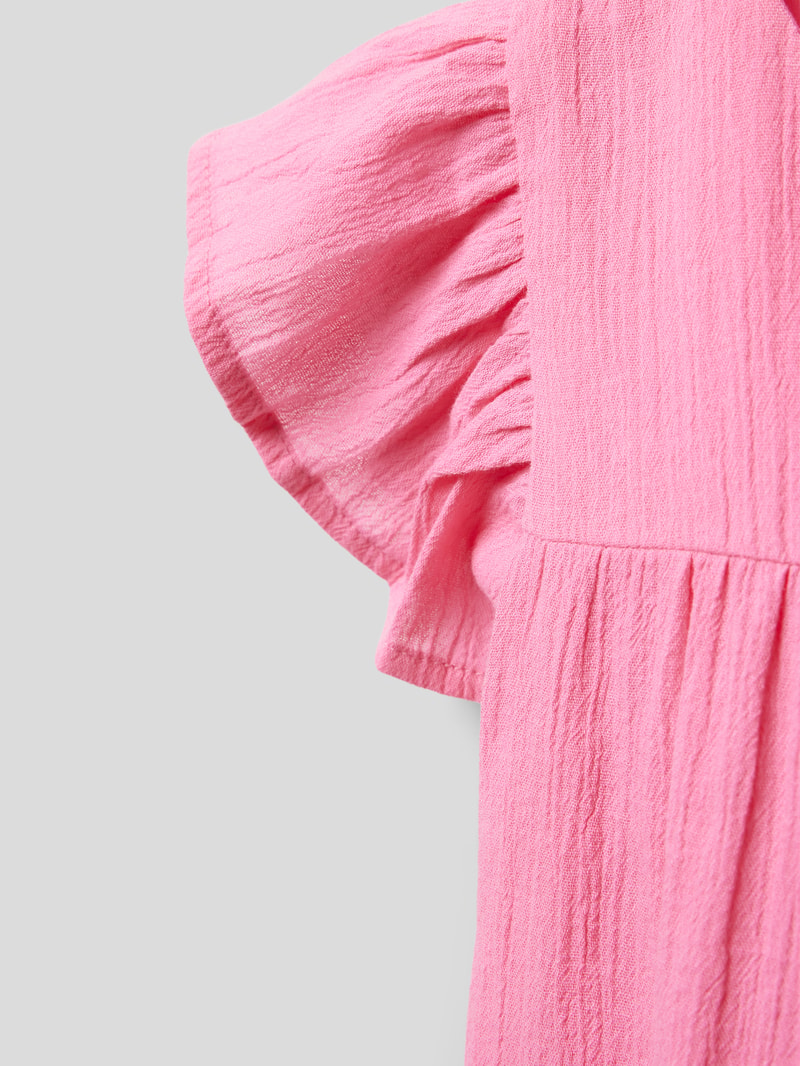 Blusenshirt mit Volantärmeln in pink