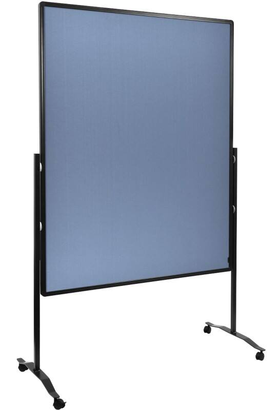 Legamaster PREMIUM PLUS Moderationswand, höhenverstellbar, Hoch- und Querformat, Filz, blau-grau