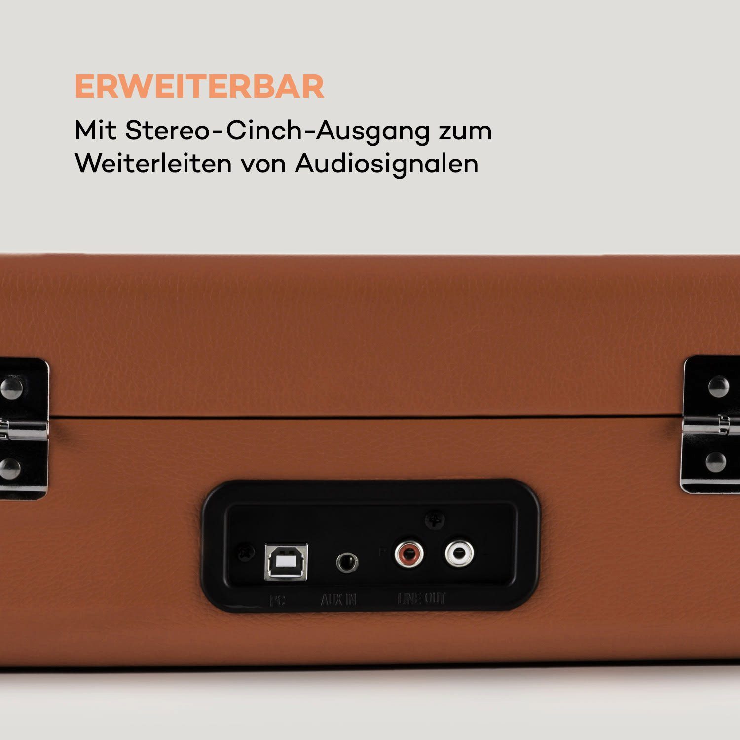 Auna Peggy Sue Plattenspieler (Riemenantrieb, Schallplattenspieler Retro mit Lautsprecher Vinyl Plattenspieler)
