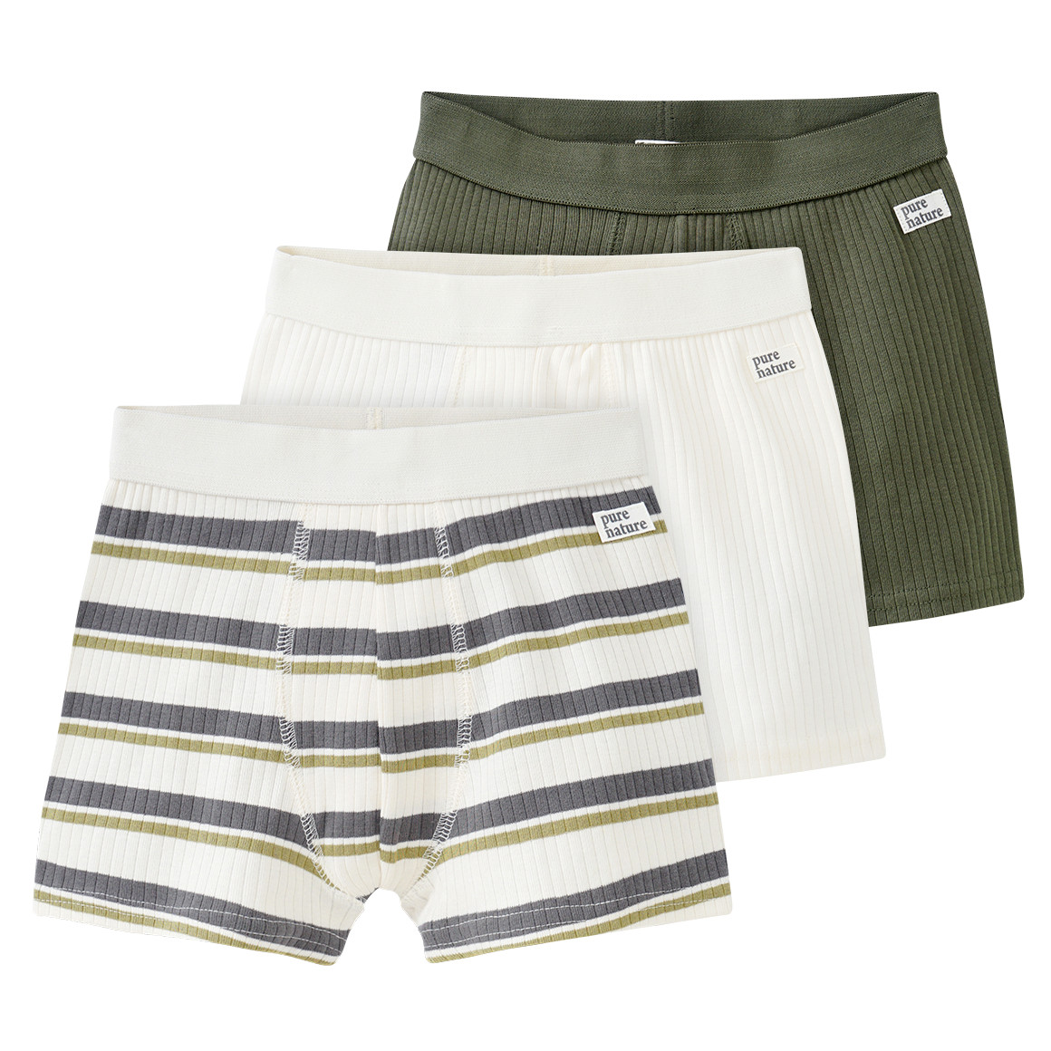 3 Jungen Boxer mit Rippstruktur