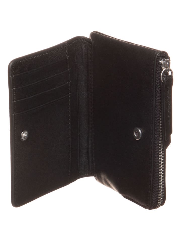 LIEBESKIND BERLIN Leder-Geldbörse in Schwarz - (L)13 x (B)9 x (T)2 cm günstig kaufen onesize