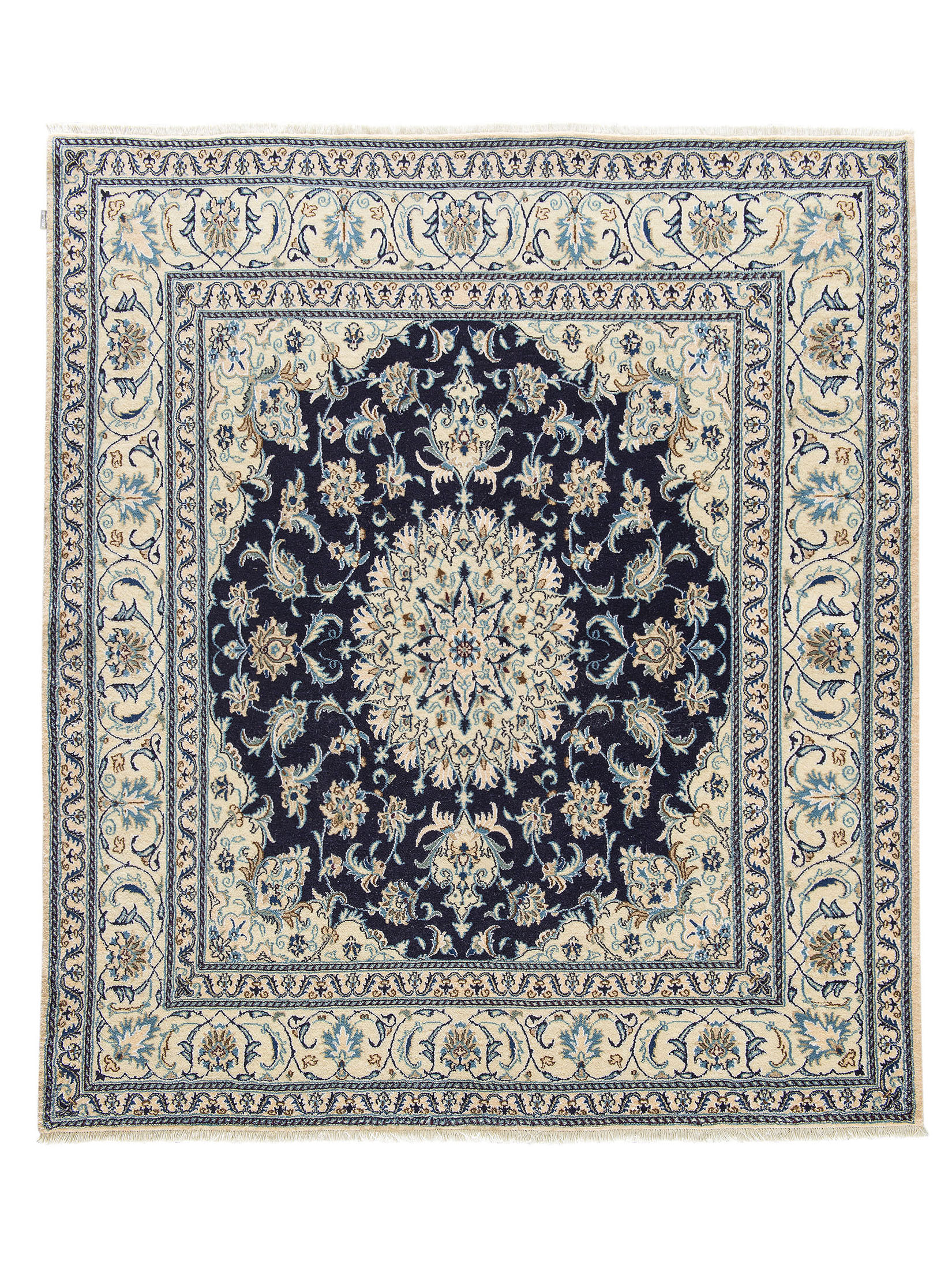 Kaschmar Nain 12 Lah ca. 183 x 210 cm, Unikat / Einzelstück