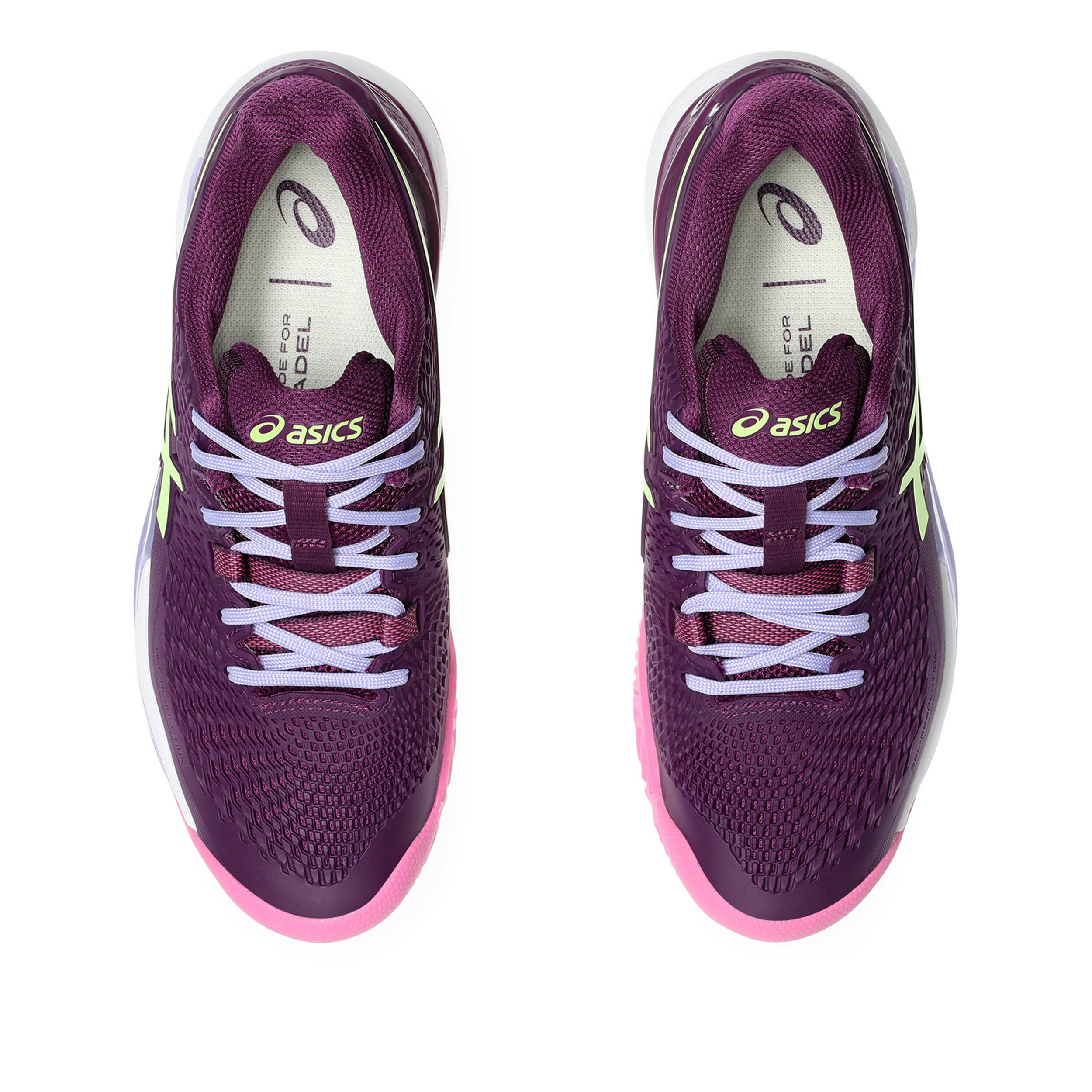 Gel-Resolution 9 Padelschuh Damen - Mauve, Neongrün