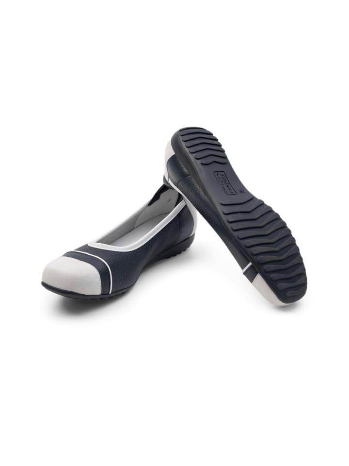 VITAFORM Hirschleder Ballerinas in marine/weiß günstig kaufen 38