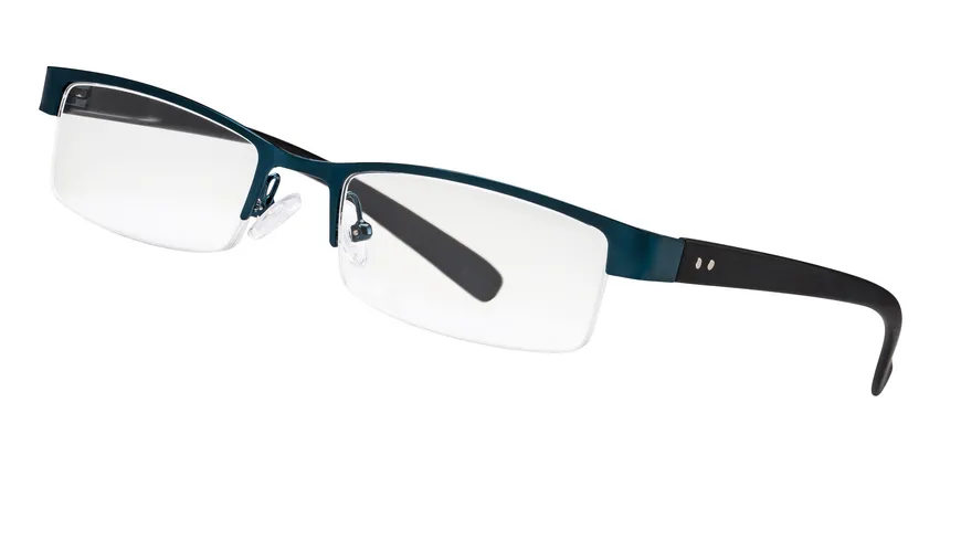 LEXXOO Lesehilfe Dpt.+2,50 Metall Matt Metallic Blau/Schwarz