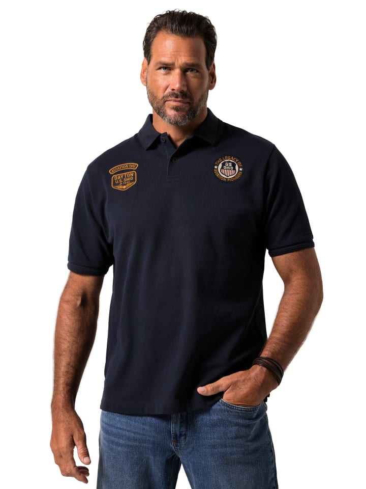 JP1880 Poloshirt in navy blau günstig kaufen