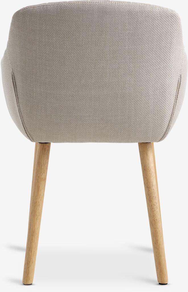 ADSLEV spisestol, beige stoff/eikfarge