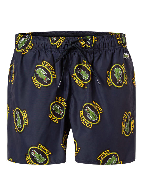 LACOSTE, Badeshorts, Mikrofaser, marine gemustert