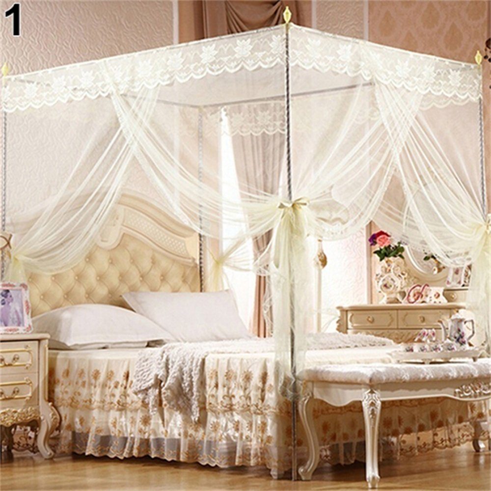 Rutaqian Moskitonetz Moskitonetz für Full Queen King Bett Kein Rahmen Dome Mückenschutz