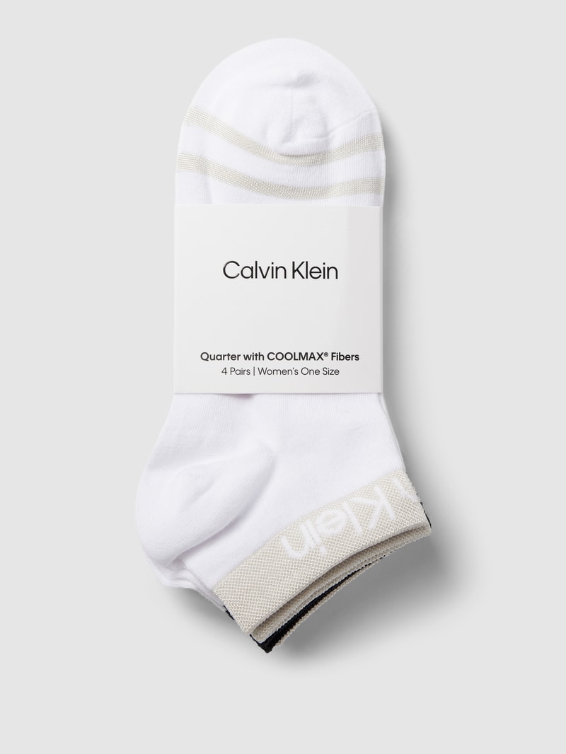 Sneakersocken mit Viskose-Anteil im 4er-Pack in weiß