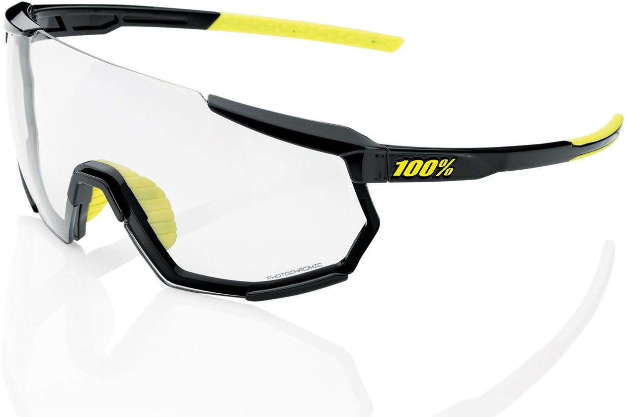 100 Percent Racetrap 3.0 gloss black / Photochromic Lens