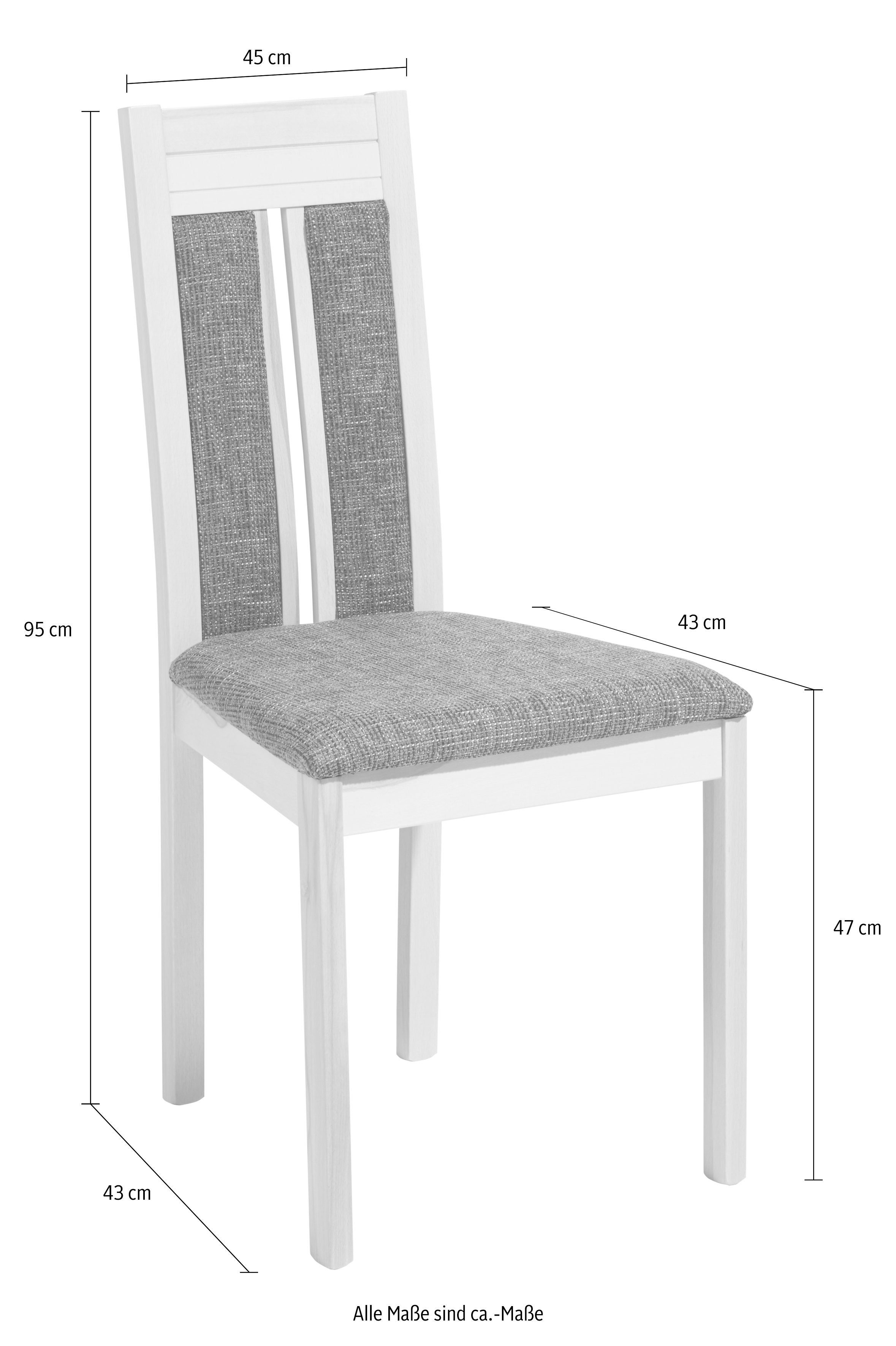 SCHÖSSWENDER 4-Fußstuhl (Set, 2 St), Gestell Massivholz