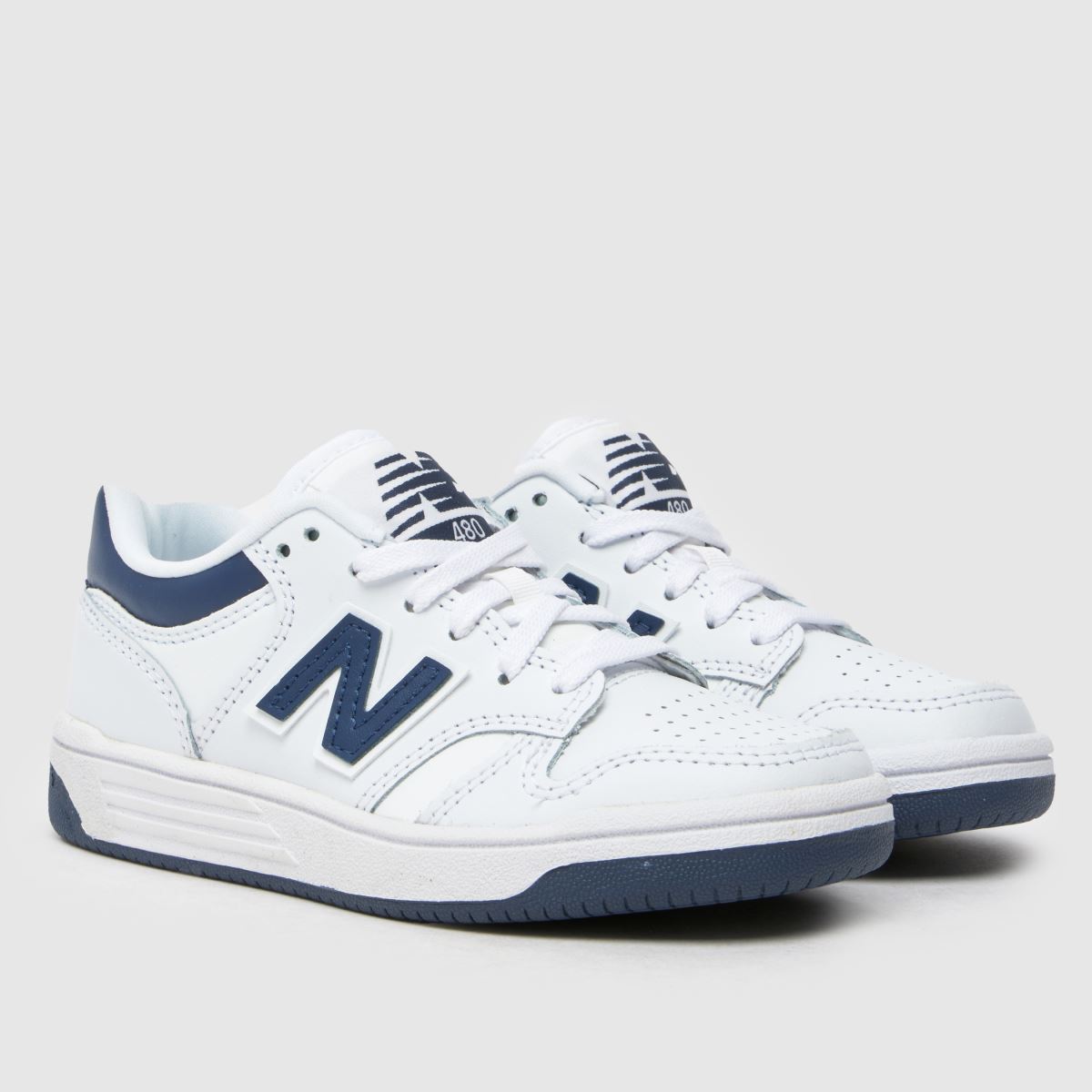 New Balance vita och marinblå 480 Junior-sneakers för pojkar