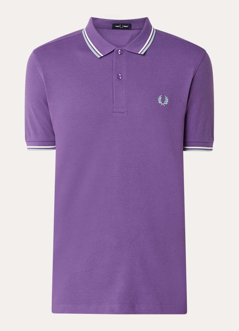 Fred Perry regulāra piegriezuma polo krekls no pikē kokvilnas ar aprocēm un logotipu