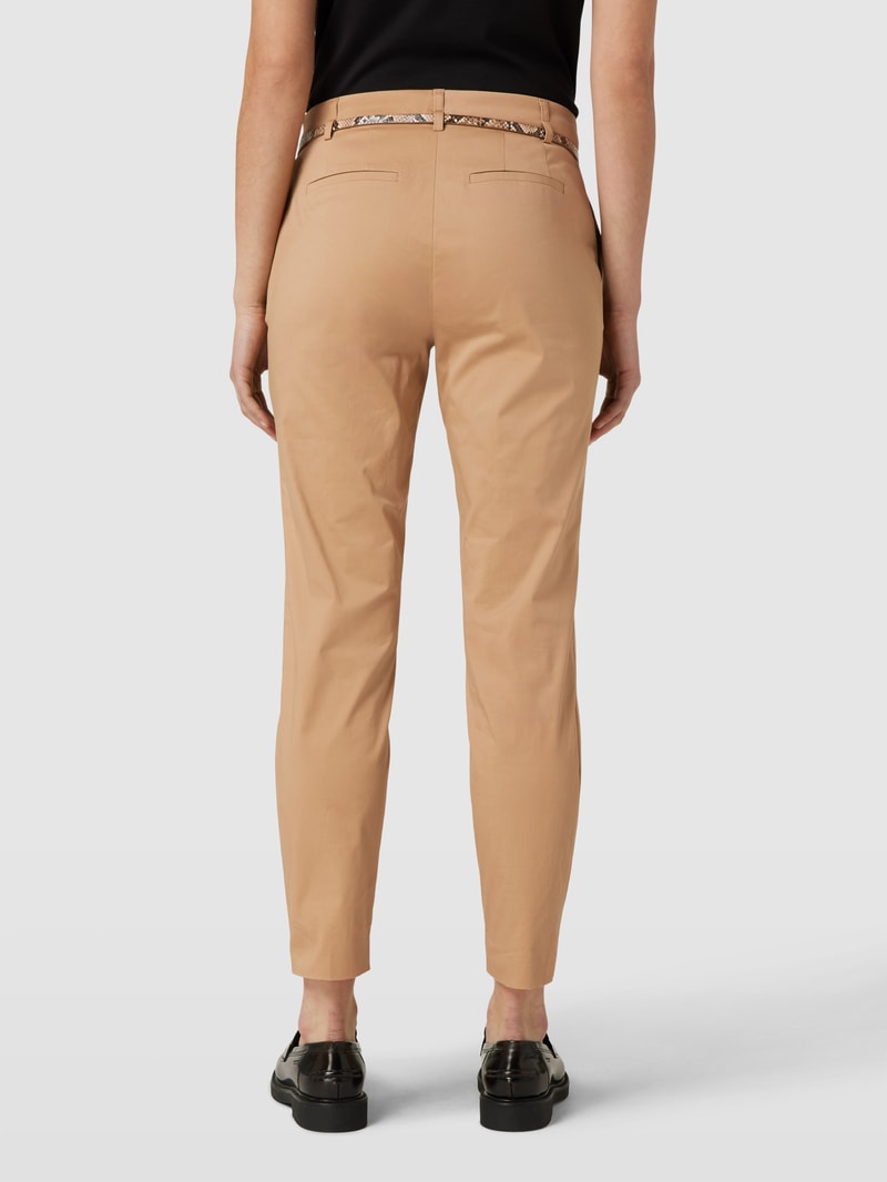 Stoffhose mit Gürtel in camel