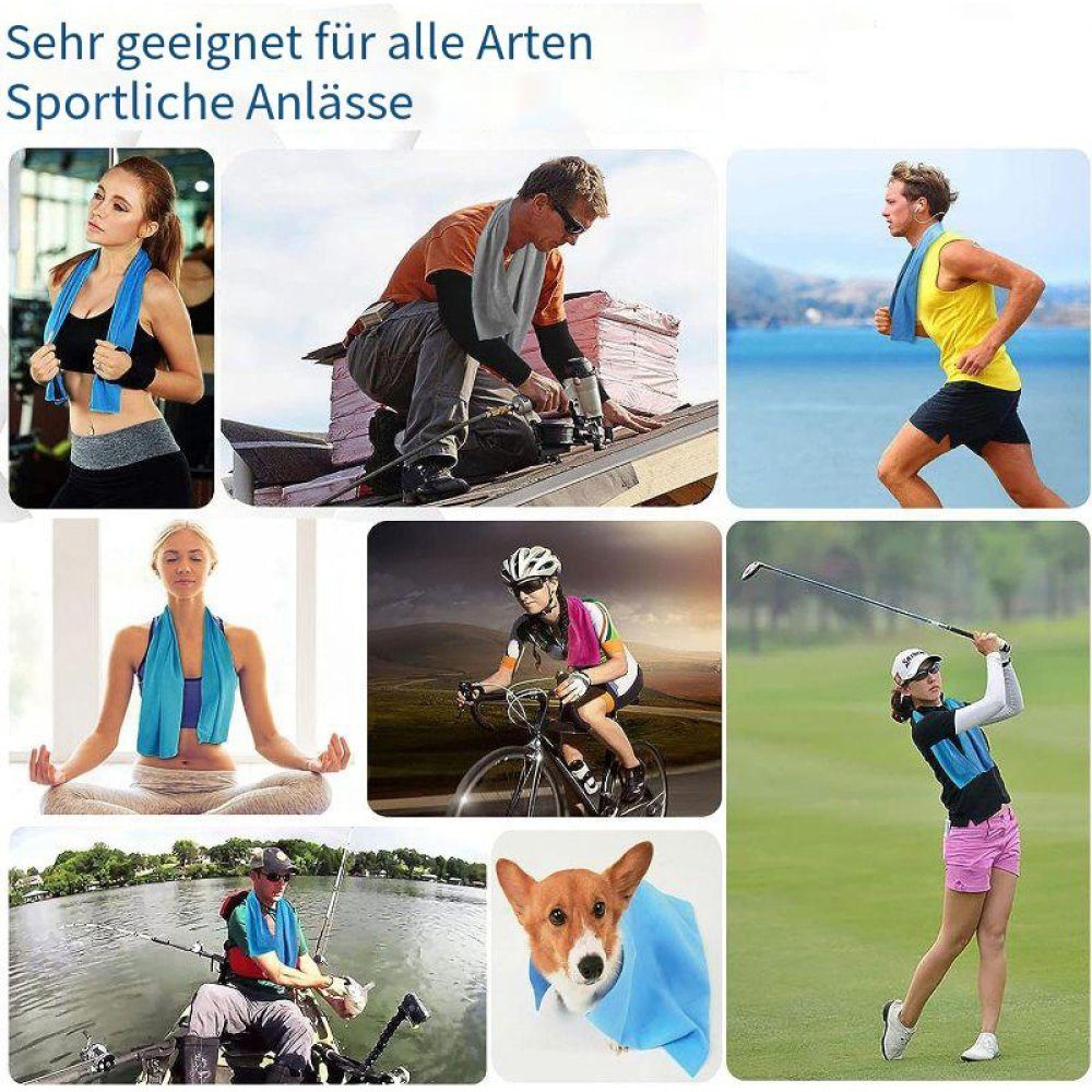 Einemgeld Sporthandtuch Kühltuch 3er Set, kühlendes Handtuch für Wandern, Laufen, Tennis usw.