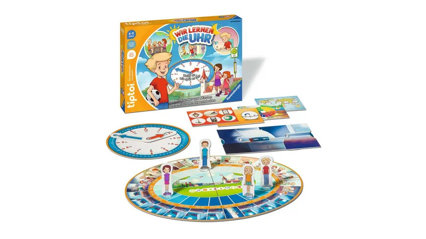 Ravensburger tiptoi - Spiel - Wir lernen die Uhr - interaktives Lernspiel ab 6 Jahren
