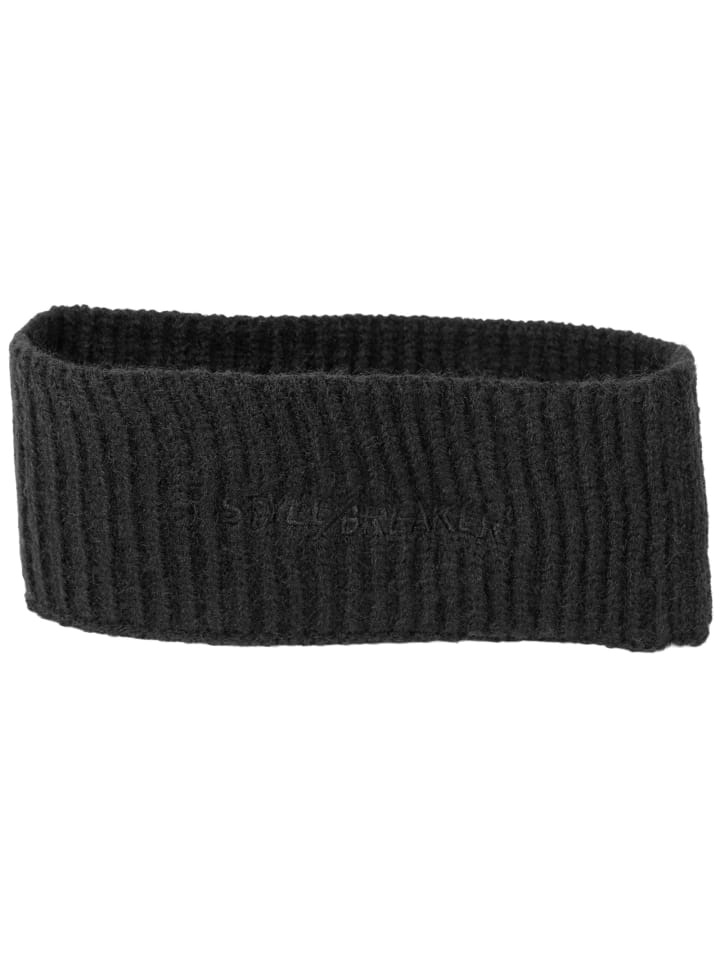 styleBREAKER Strick Stirnband mit Logo in Schwarz günstig kaufen onesize