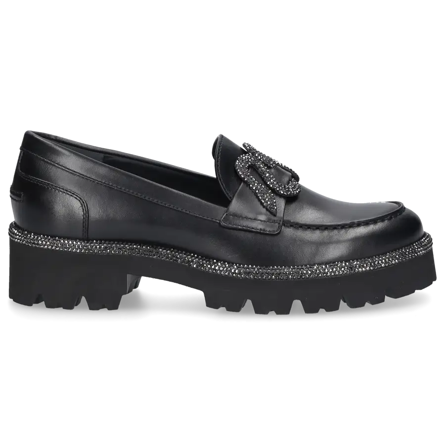 Rene Caovilla - Loafer MORGANA Kalbsleder - schwarz