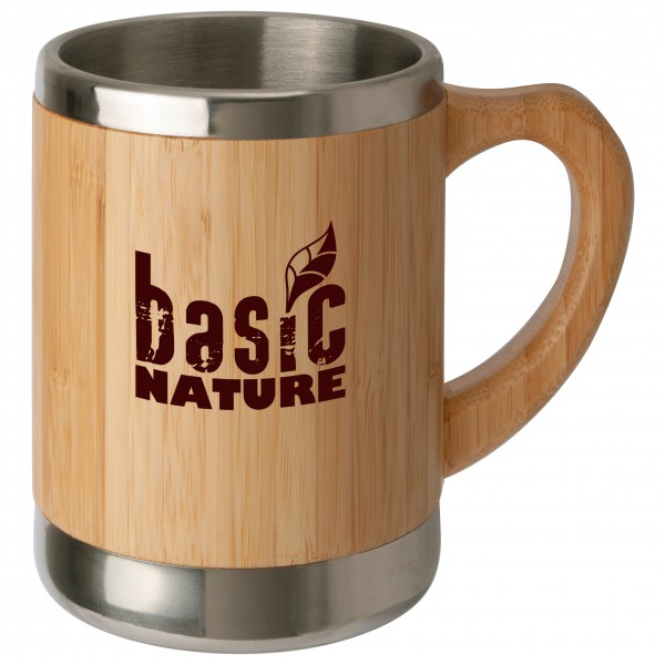 Basic Nature - Edelstahlbecher ''Bambus'' - Tasse