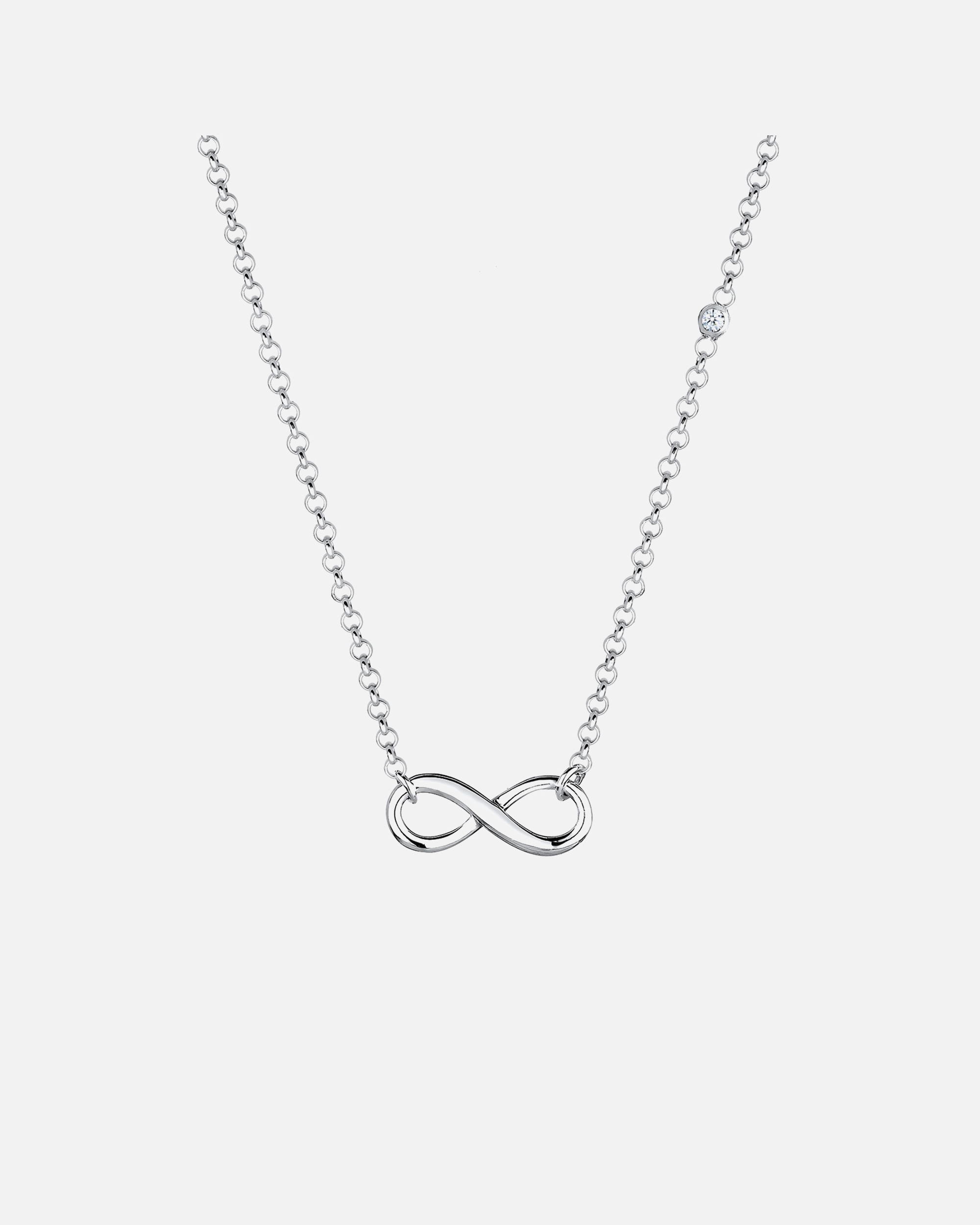 Colgante con símbolo de infinito y diamante (0,02 ct.) de Elli DIAMONDS para mujer - Plata (925/1000)