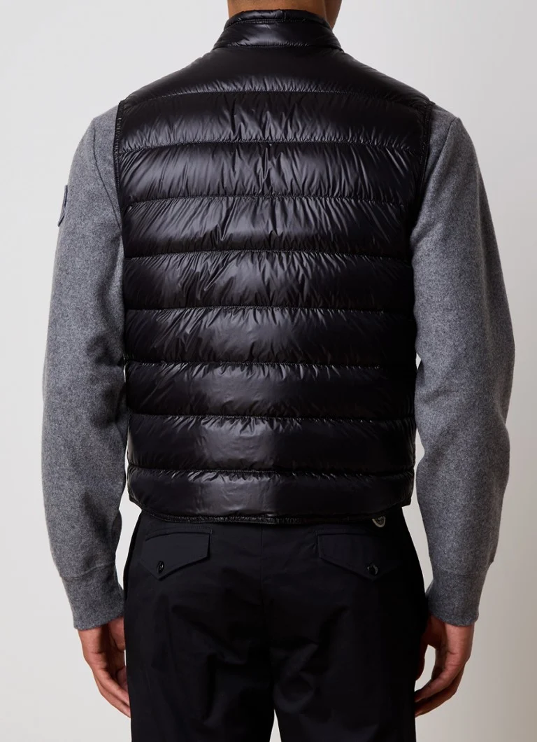 Colete acolchoado Moncler Gui com enchimento de plumas e logotipo.