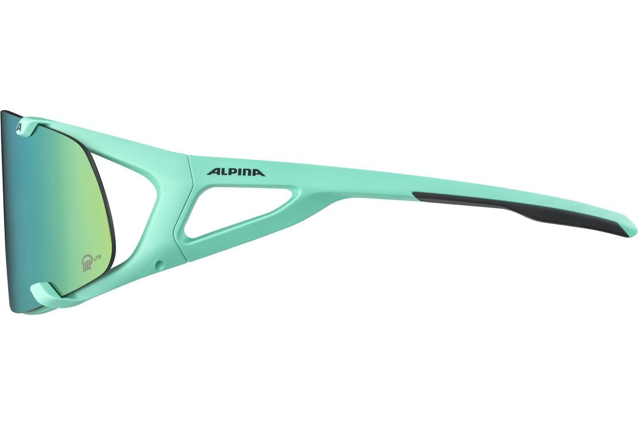 Alpina Hawkeye S Q-Lite turquoise matt / green mirror lens