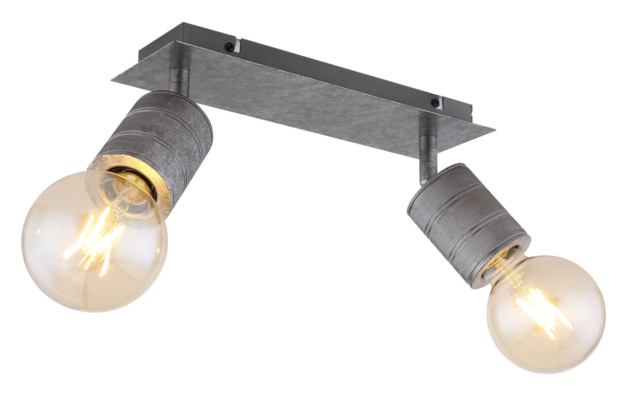Globo Lighting - FREDDY - Strahler Metall silber, 2x E27