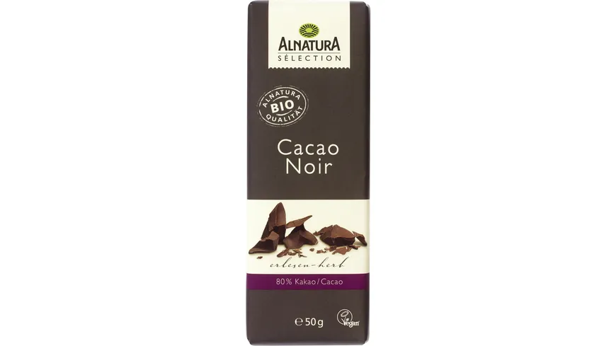 Alnatura Bio Sélection Schokotäfelchen Cacao Noir Sélection 50 g
