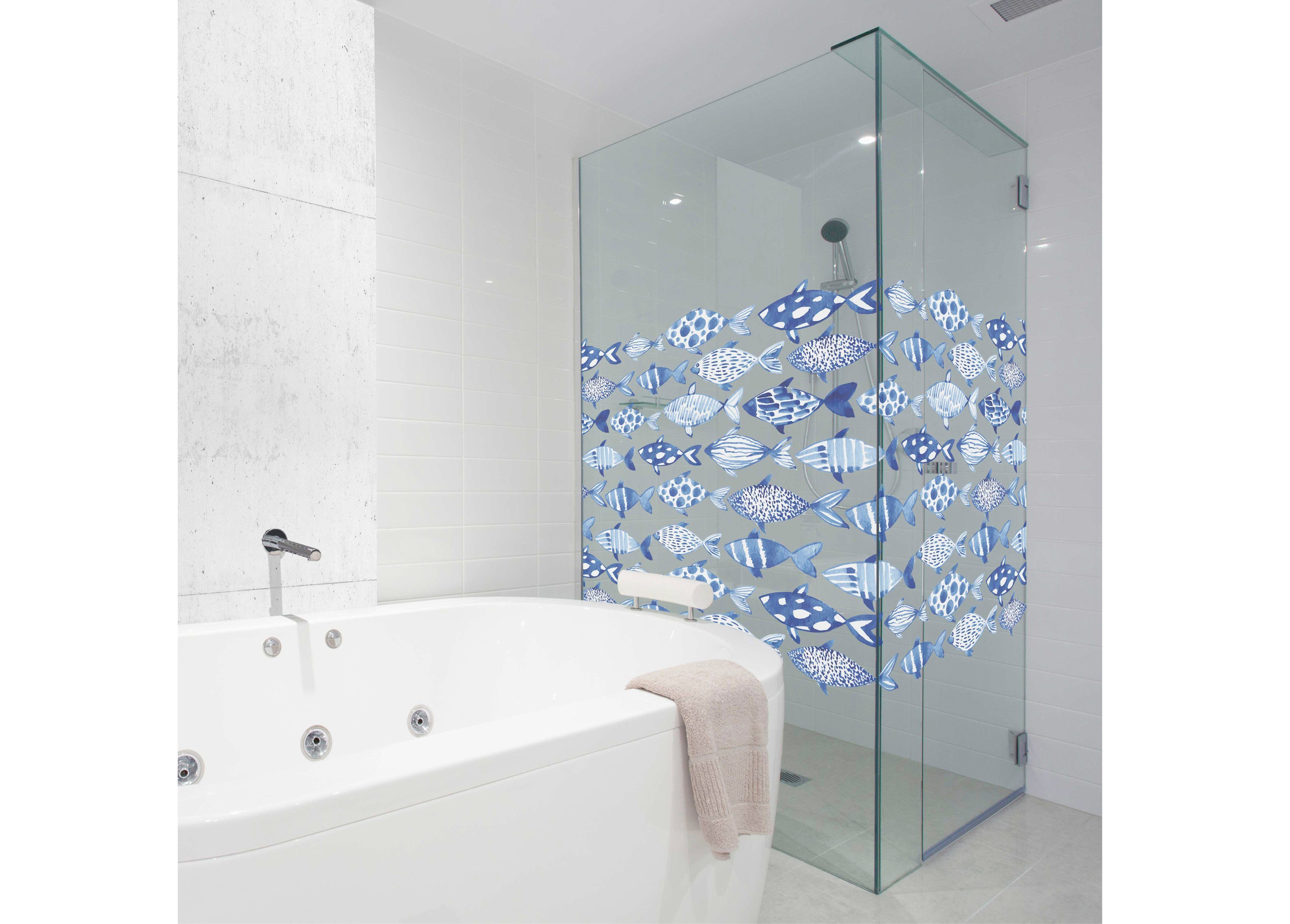 Fensterfolie Look Shoal, MySpotti, halbtransparent, glatt, 90 x 100 cm, statisch haftend