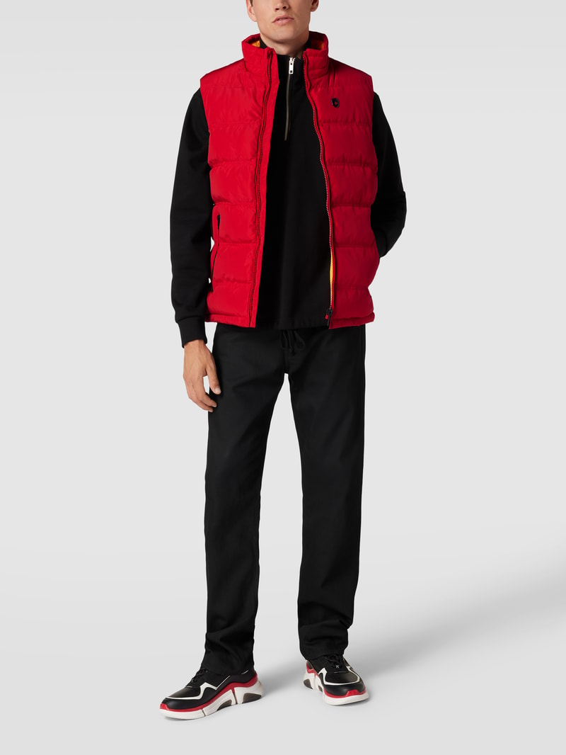 Steppweste mit Label-Applikation Modell 'SNOWDOME VEST' in rot